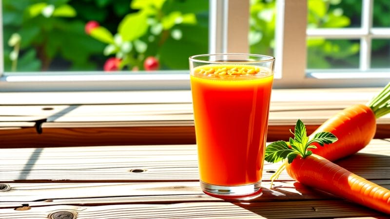 2. Carrot Juice: Rich in Beta-Carotene