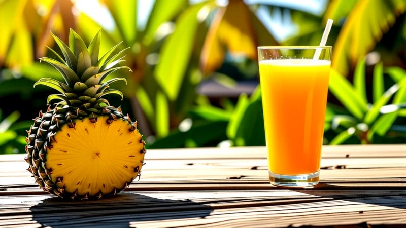 2. Pineapple Juice: A Tropical Alternative